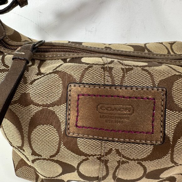 COACH Vintage Y2K Signature Mini Satchel Handbag Shoulder Bag Jacquard - Picture 3 of 11